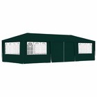 Tente de réception avec parois latérales 4x9 m vert 90 g/m²