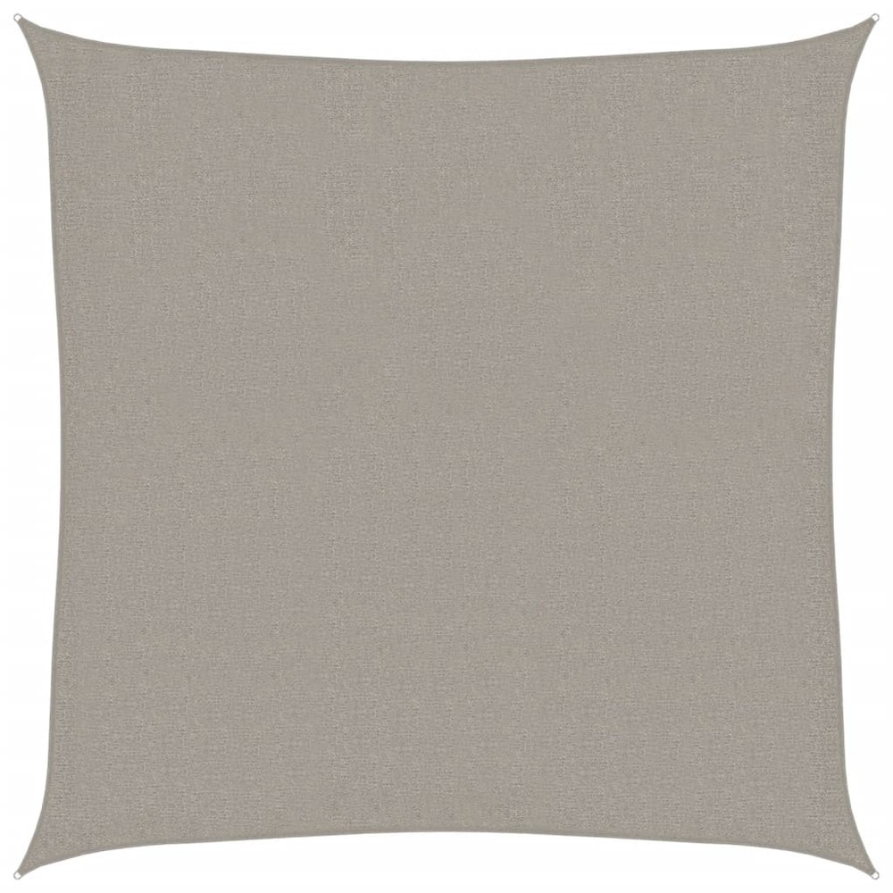 Voile d'ombrage 160 g/m² carré gris clair 3,6x3,6 m pehd