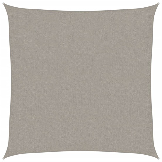 Voile d'ombrage 160 g/m² carré gris clair 3,6x3,6 m pehd