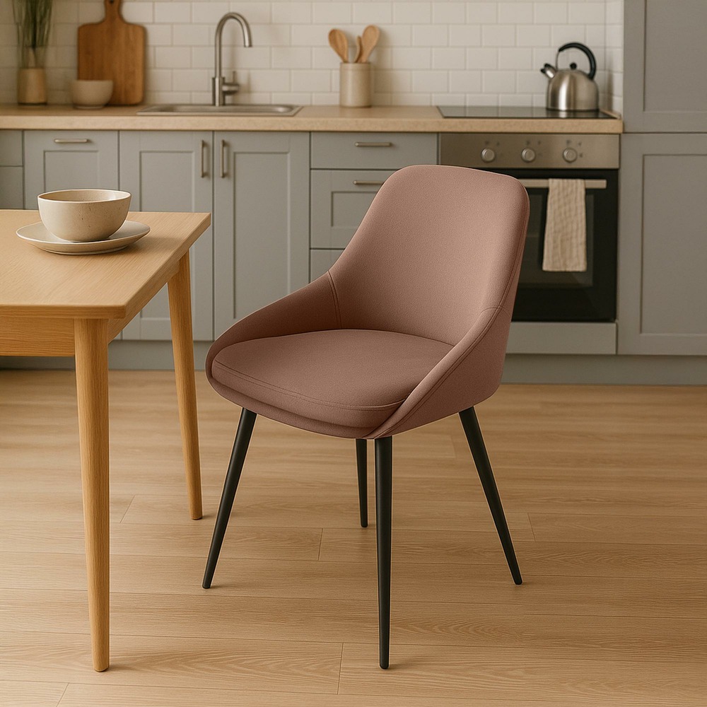 Chaise de salle à manger elmira en velours noir