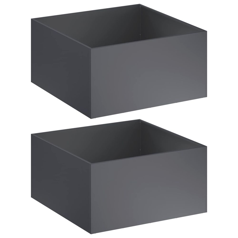 Cache-pot de jardin 2 pc anthracite 80 x 80 x 40 cm