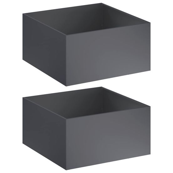 Cache-pot de jardin 2 pc anthracite 80 x 80 x 40 cm