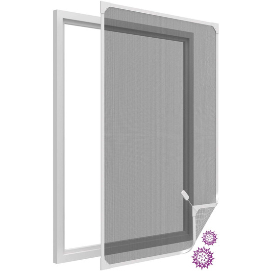 Filtre stop pollen avec cadre magnétique pour fenêtre blanc max 120x140 cm