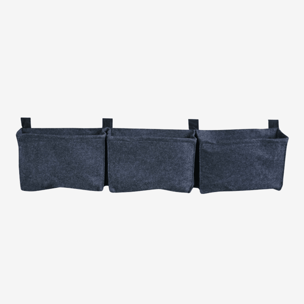 Balconniere grise geotextile 3 poches