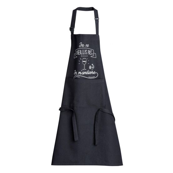 Tablier de cuisine je m'améliore recyclé
