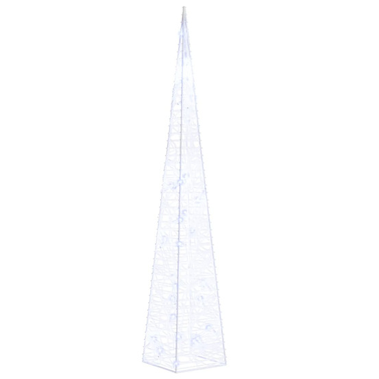 Cône lumineux décoratif à led acrylique bleu 60 cm