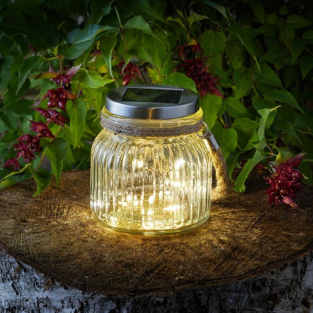 Bocal solaire lumineux à filament 20 leds firefly
