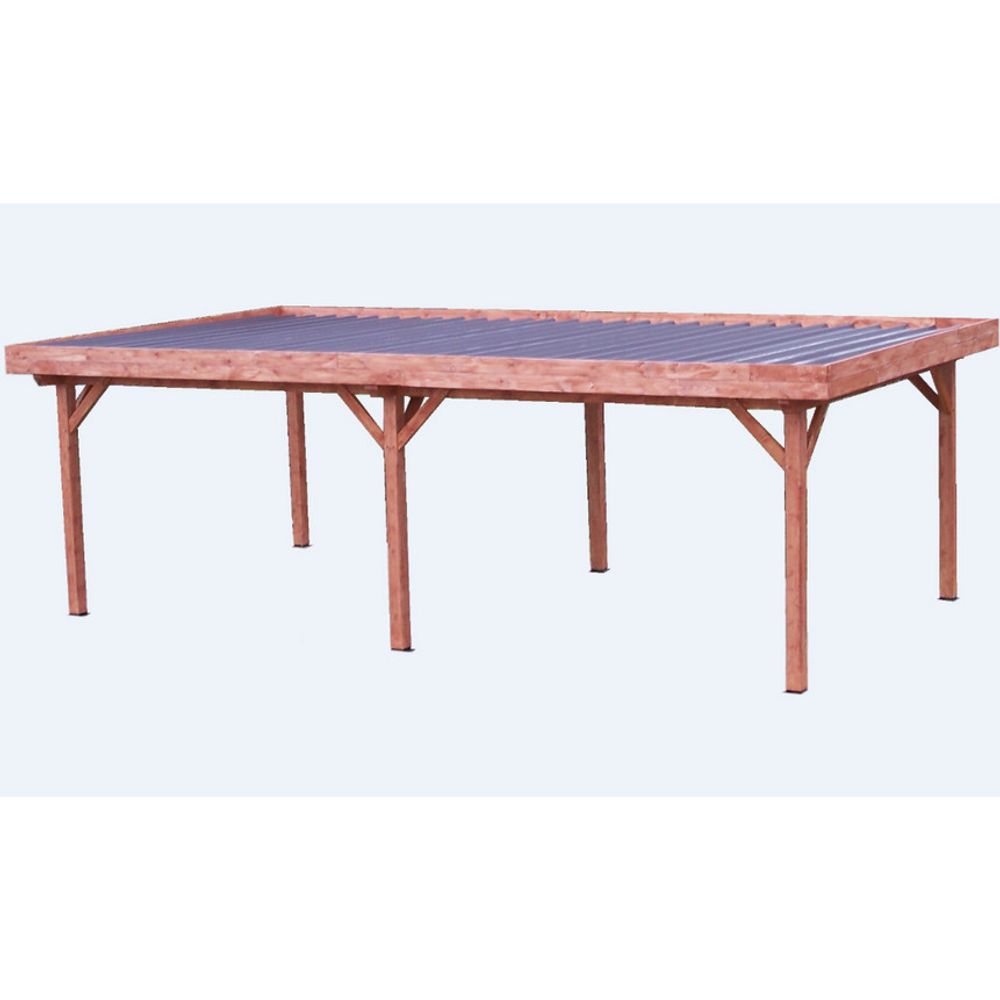 Pergola 24.64m² bois naturel - om3570.0
