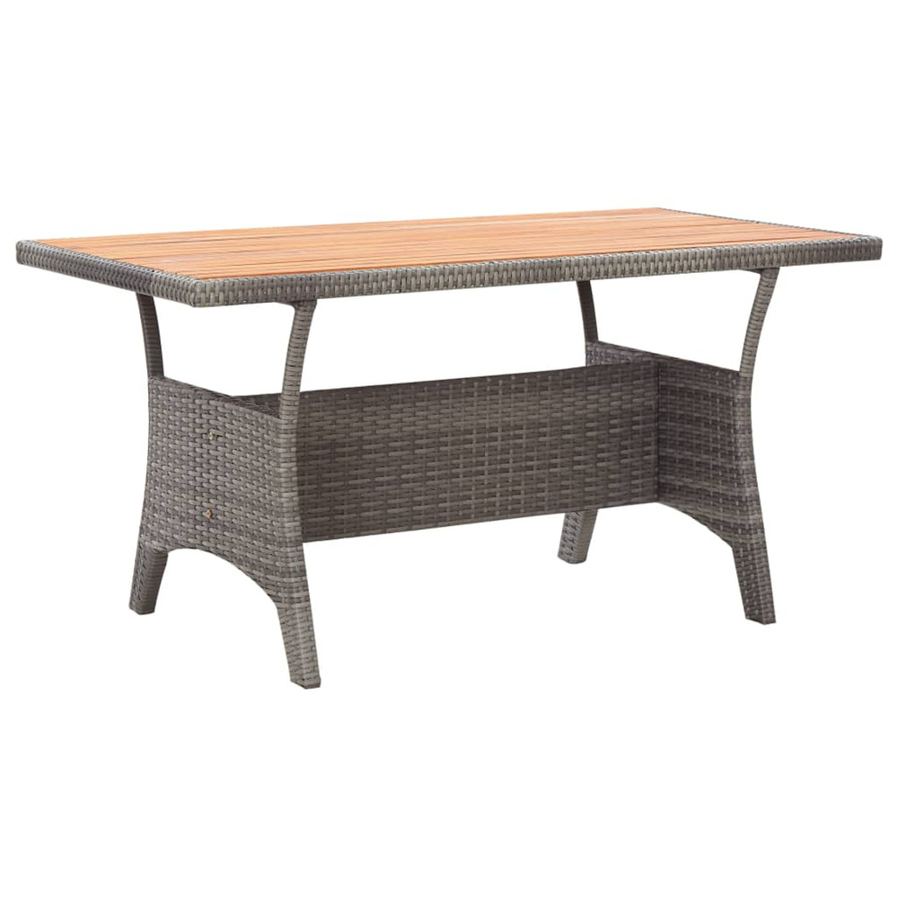 Table de jardin gris 120x70x66 cm bois d'acacia massif