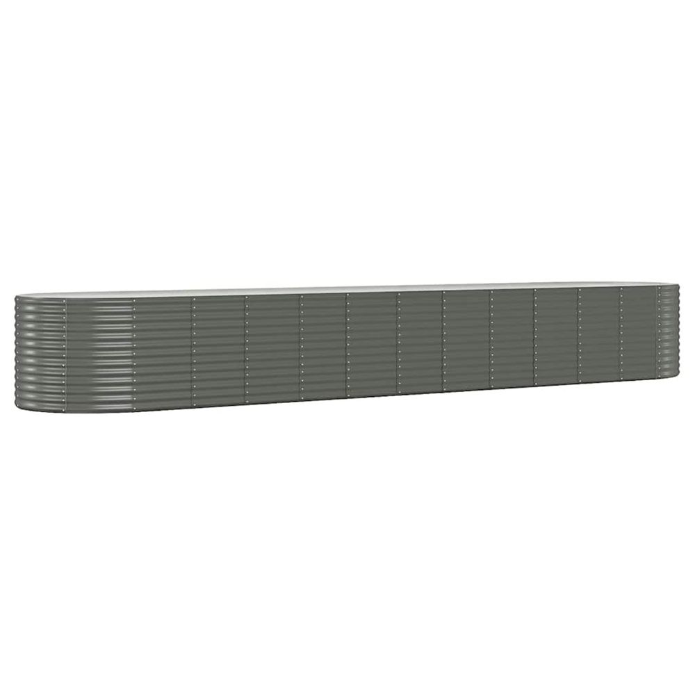 Lit surélevé de jardin acier enduit de poudre 507x100x68cm gris