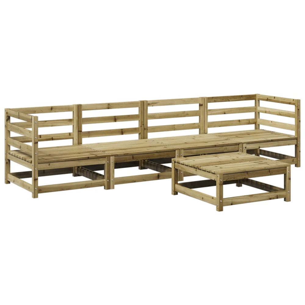 Salon de jardin 5 pcs bois de pin imprégné