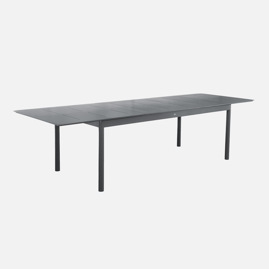 Table de jardin charleston extensible aluminium, 8 places, 210/300 x 100 x 75,5 cm