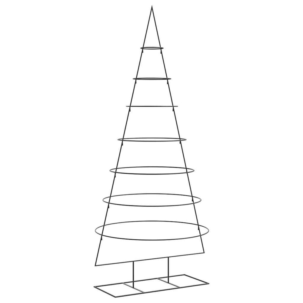 Arbre de noël en métal pour décoration noir 210 cm