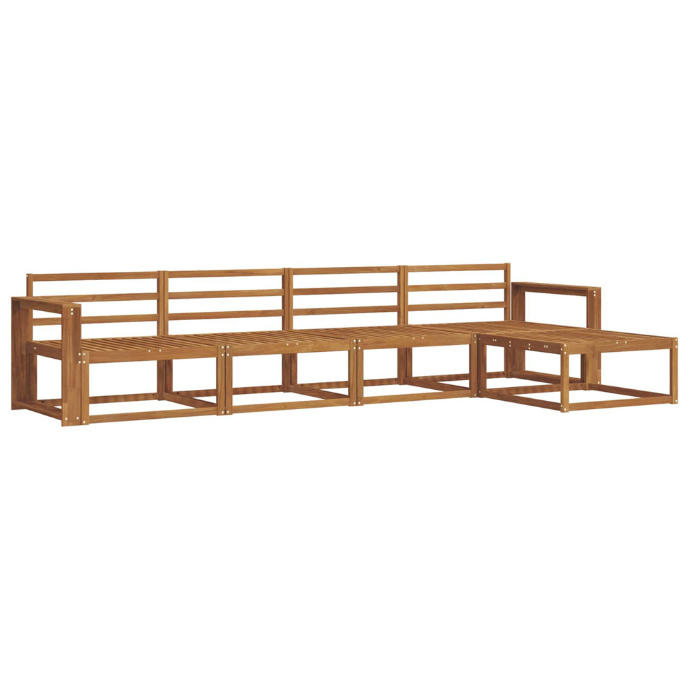 Ensemble de canapés d'extérieur 5 pcs naturel