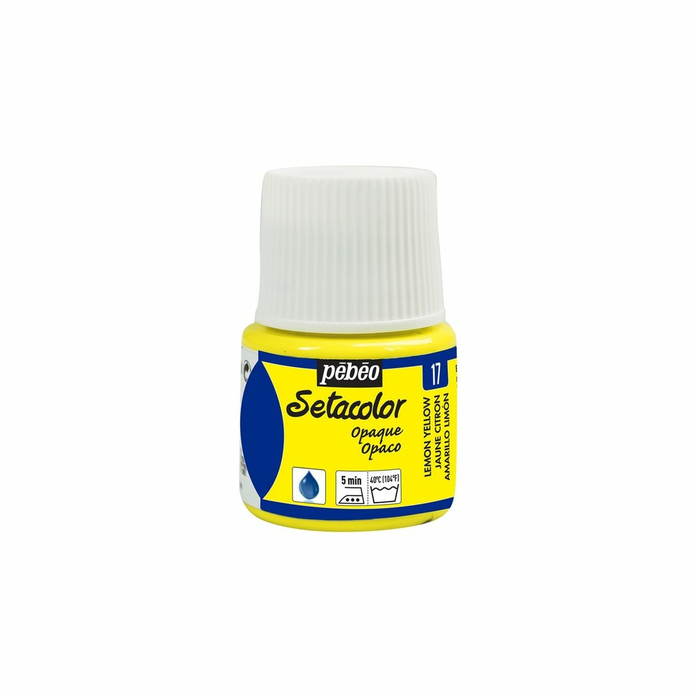 Peinture textile setacolor opaque - jaune citron - 45 ml