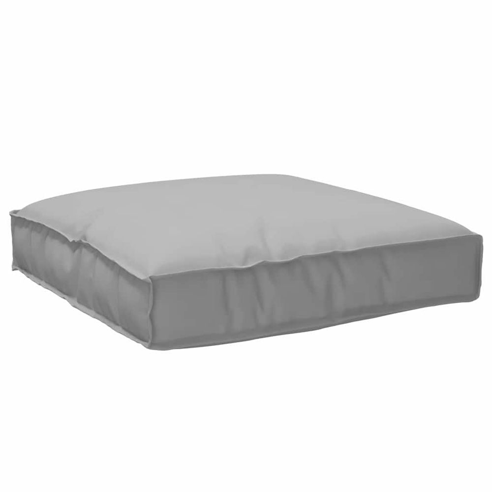 Coussin tissu oxford gris 80 x 80 x 12 cm