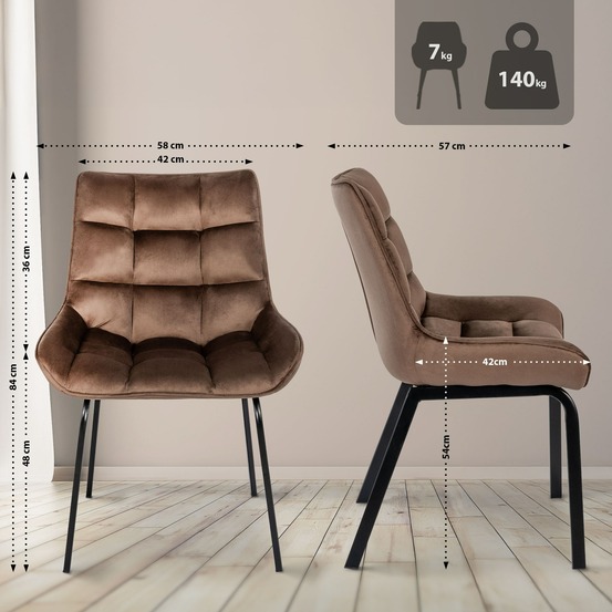 Chaise en velours saranda