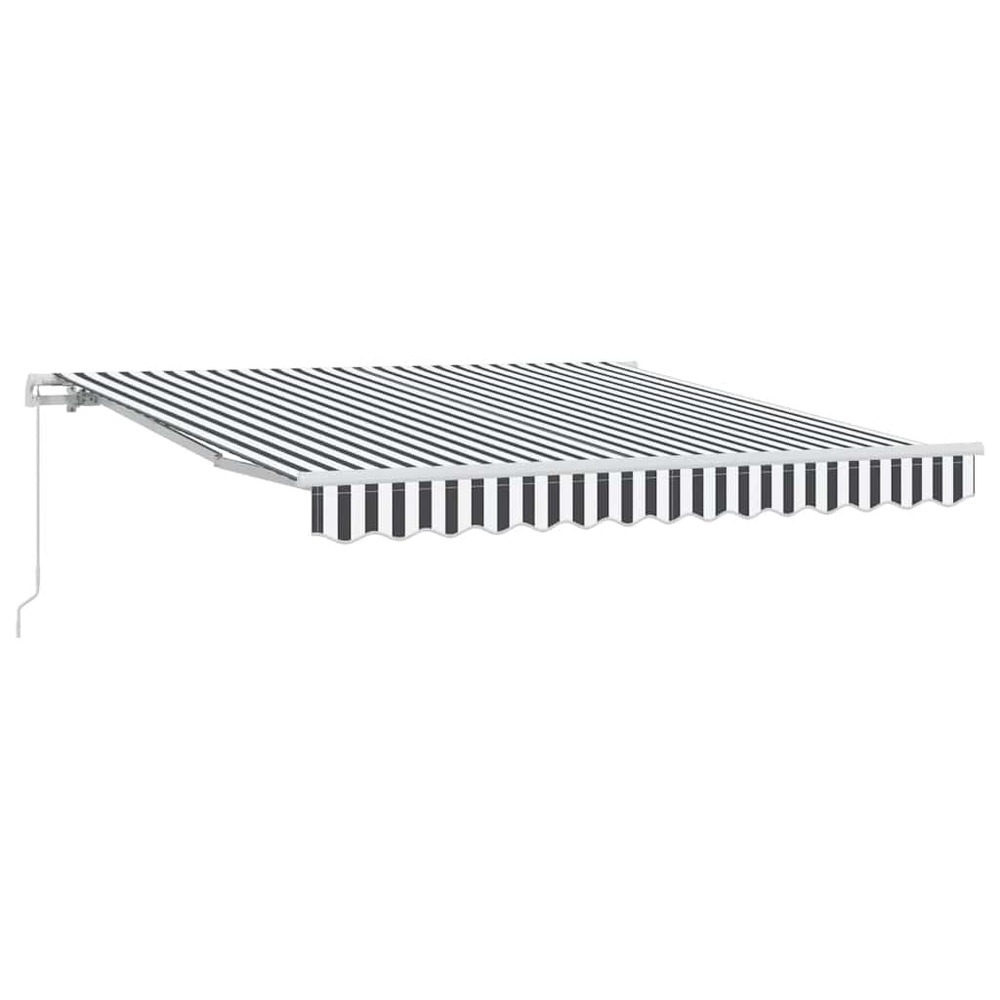 Auvent manuel rétractable anthracite et blanc 300x250 cm