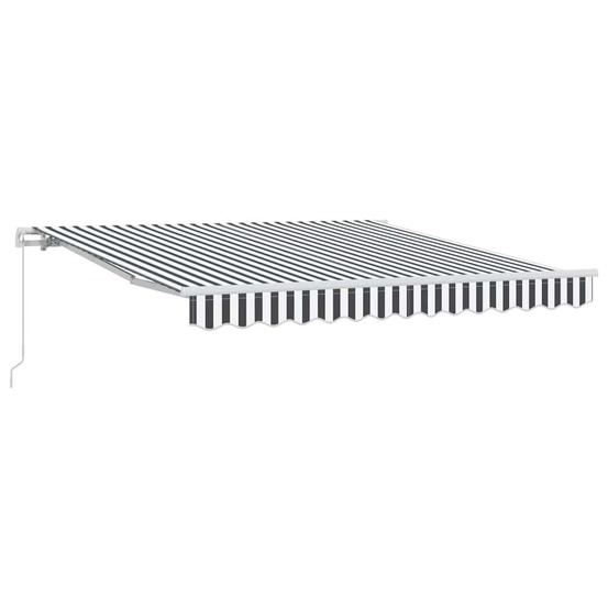 Auvent manuel rétractable anthracite et blanc 300x250 cm