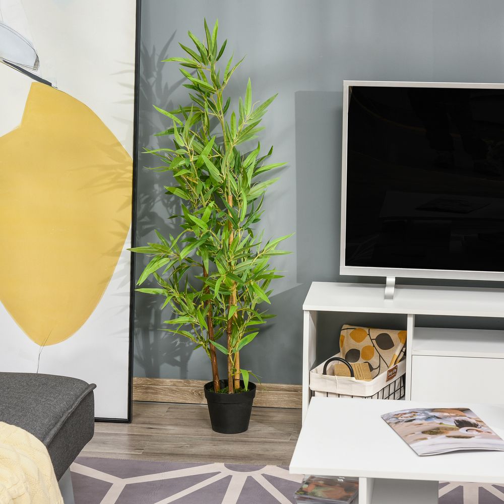 Bambou artificiel réaliste 120cm plante verte décoration salon bureau