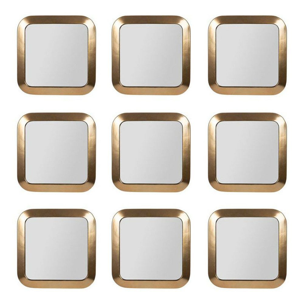 Miroir killa mordore doré 25x25cm