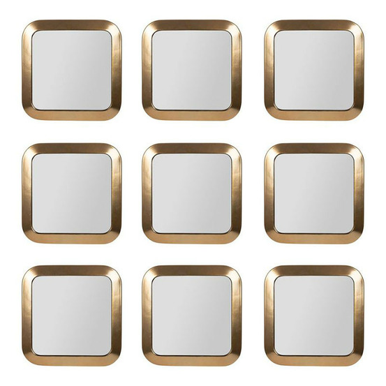 Miroir carré killa mordore en métal 25x25cm