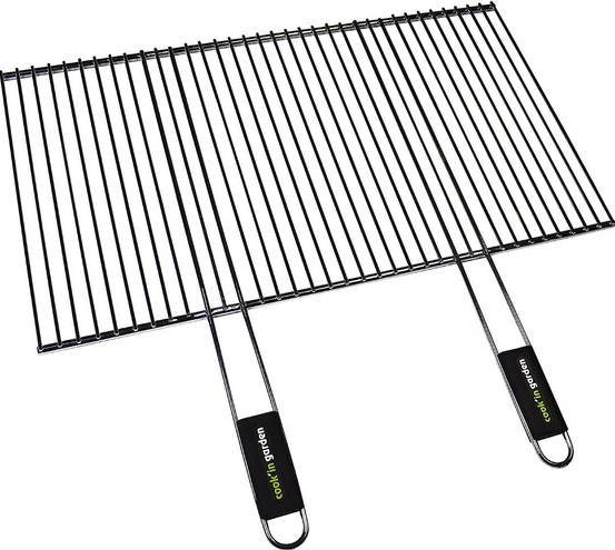 Grille de barbecue recoupable en acier 70 x 40 cm