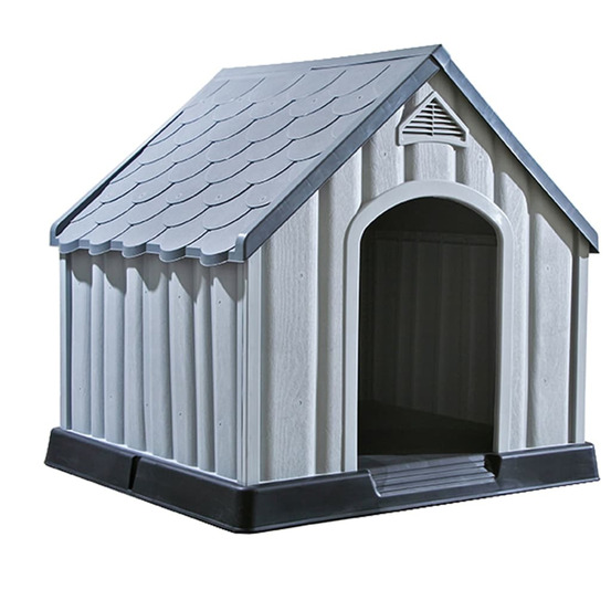 Niche pour chiens gris 92x87x91 cm plastique
