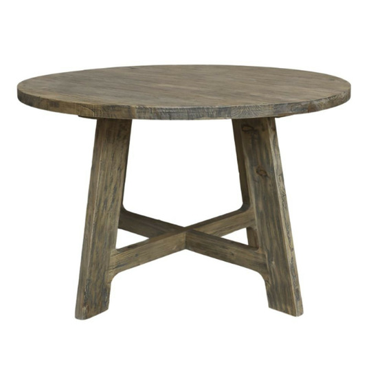 Table à manger en bois recyclé marron ø.120 x ht.76 cm