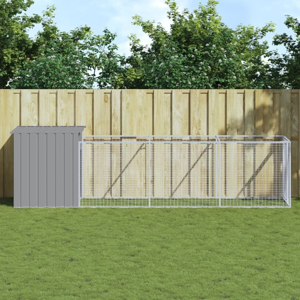 Niche extérieure acier galvanisé parc détente sécurisé gris clair