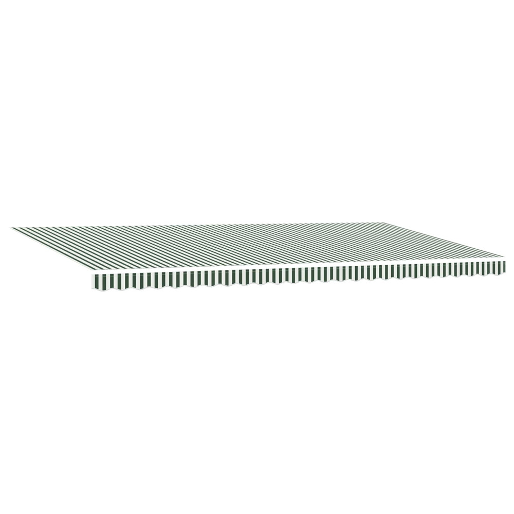 Auvent rétractable vert et blanc 600 × 350 cm