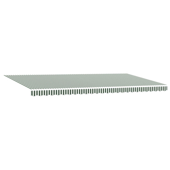 Auvent rétractable vert et blanc 600 × 350 cm