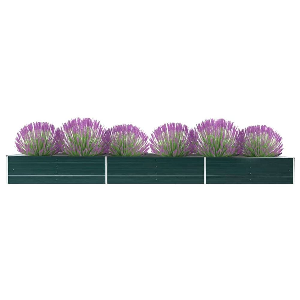 Grand carré potager acier galvanisé pour jardin vert 480x80x45 cm