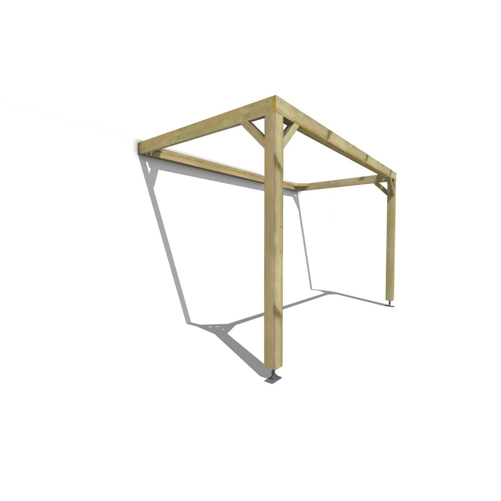 Pergola bois • 4m x 2m • adossée • cadre simple • livraison comprise