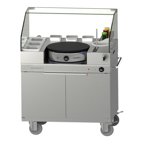 Chariot avec crêpière 40 cm amovible et ses accessoires - casselin