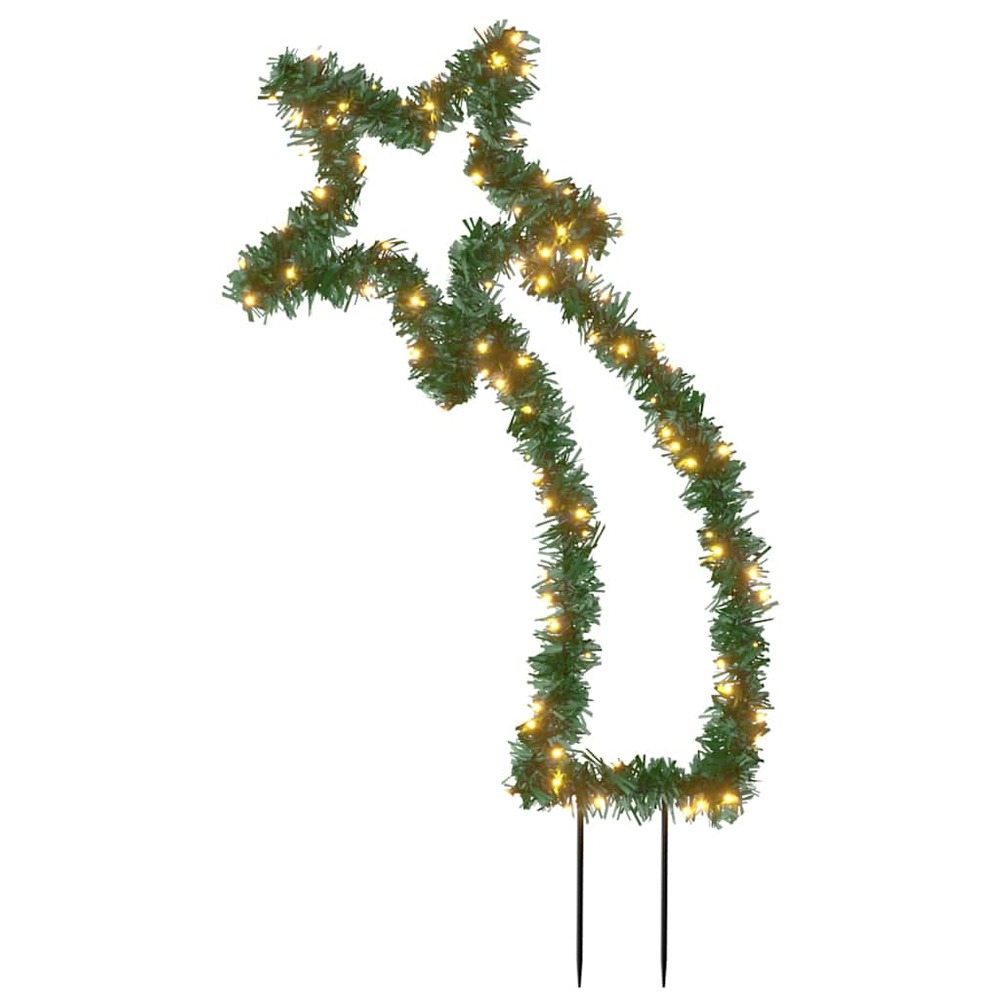 Décoration lumineuse météore de noël avec piquets 115 led 89 cm