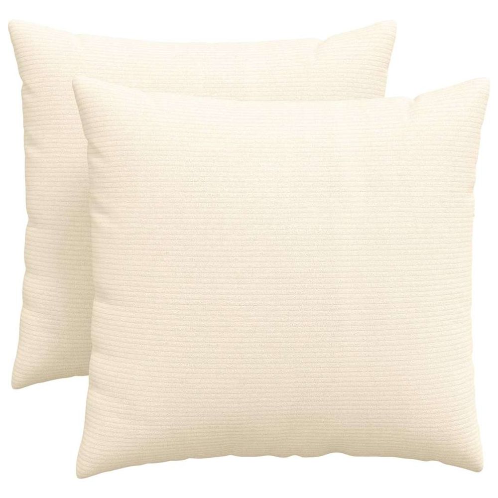 Coussins de canapé 2 pcs crème 50 x 50 cm