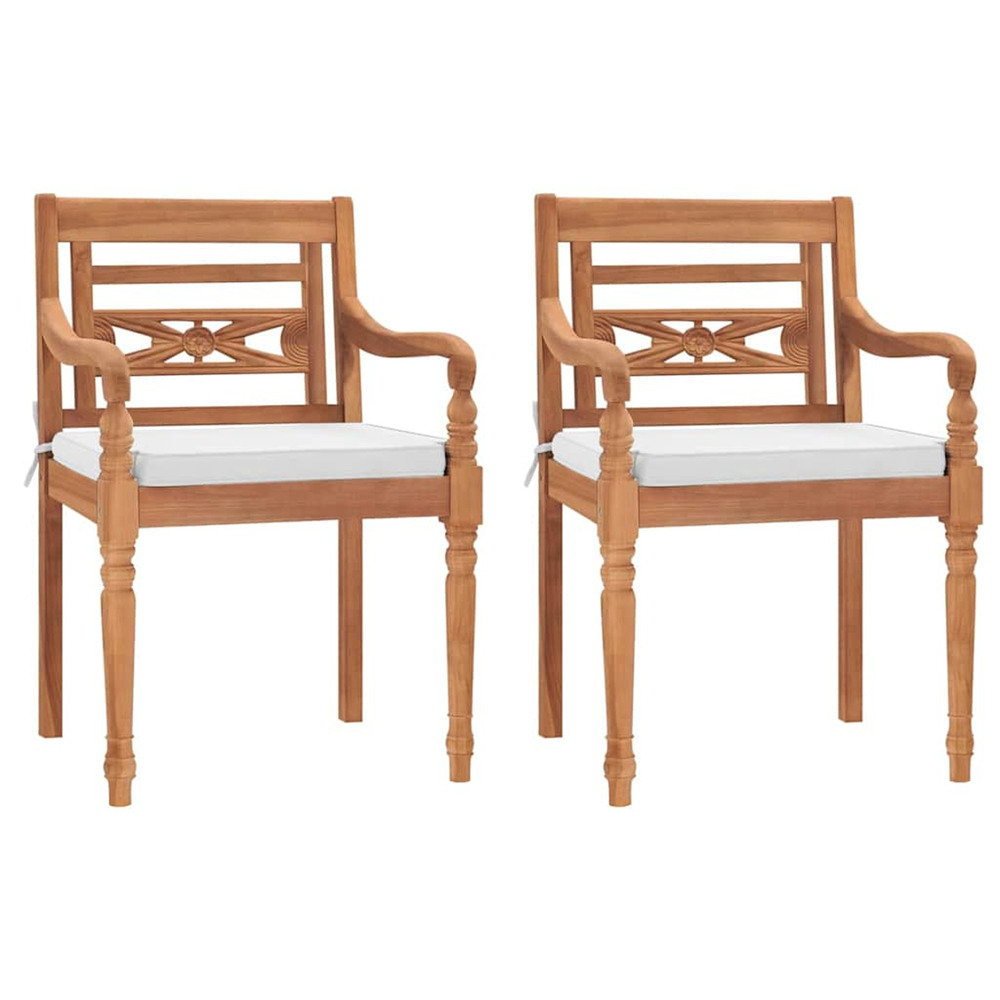 CHAISES BATAVIA 2 PCS AVEC COU-(867344)