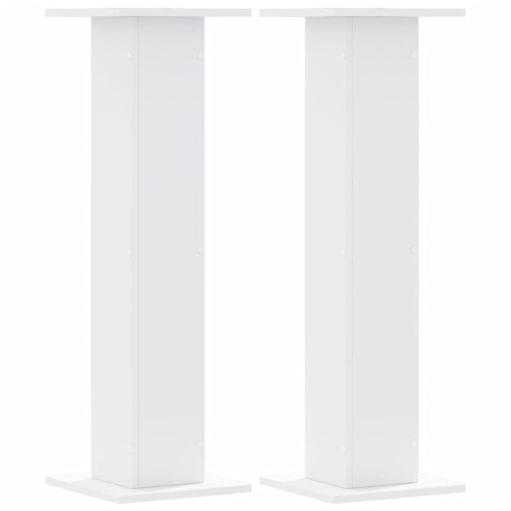 Supports pour plantes 2 pcs blanc 30x30x95 cm bois d'ingénierie