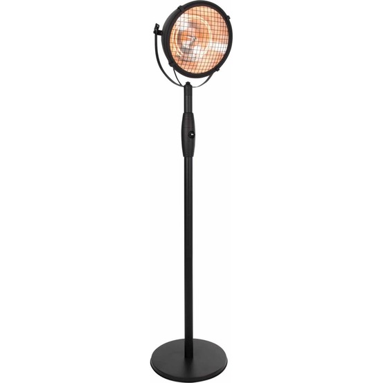 Chauffage sur pied indus 2100 w halogène noir