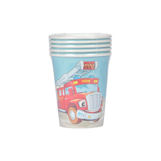 Set de 6 gobelets en papier super pompier