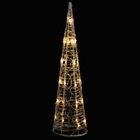 Cône lumineux décoratif pyramide led acrylique blanc chaud 60cm