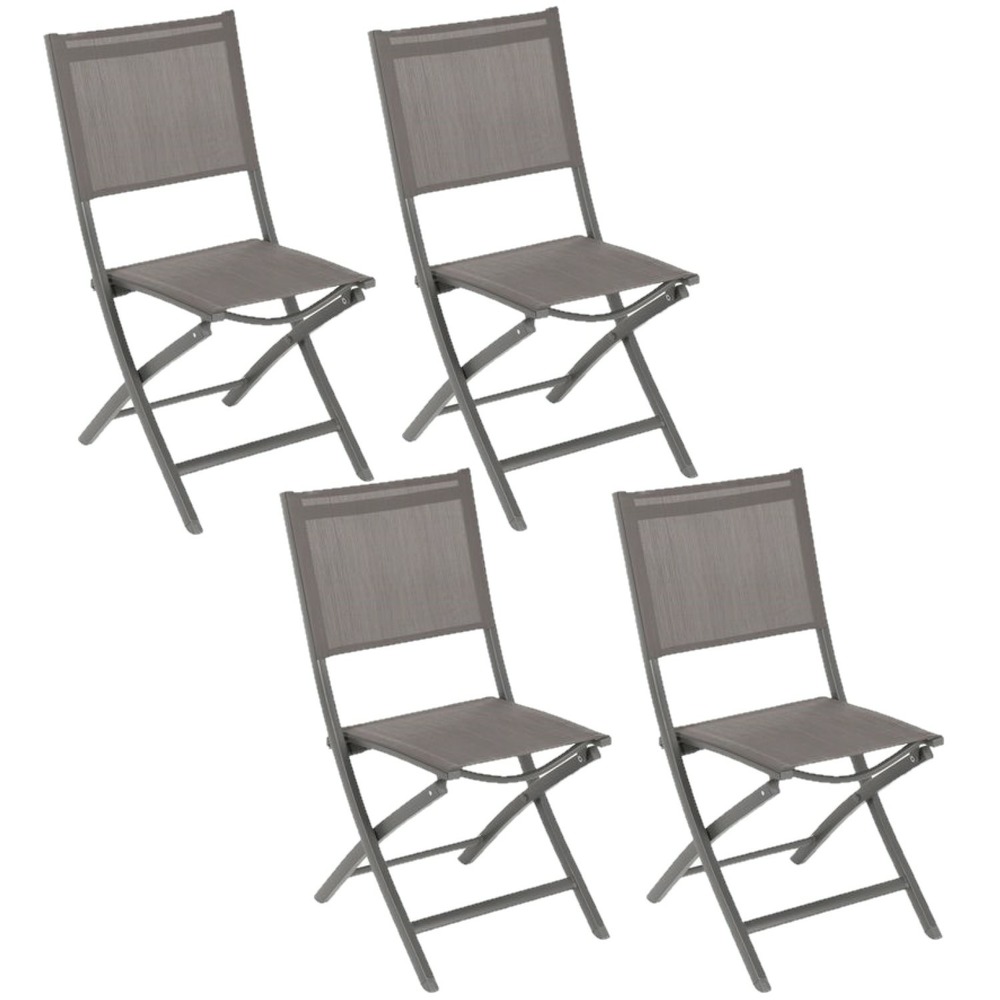 Lot de 4 chaises de jardin pliantes essentia