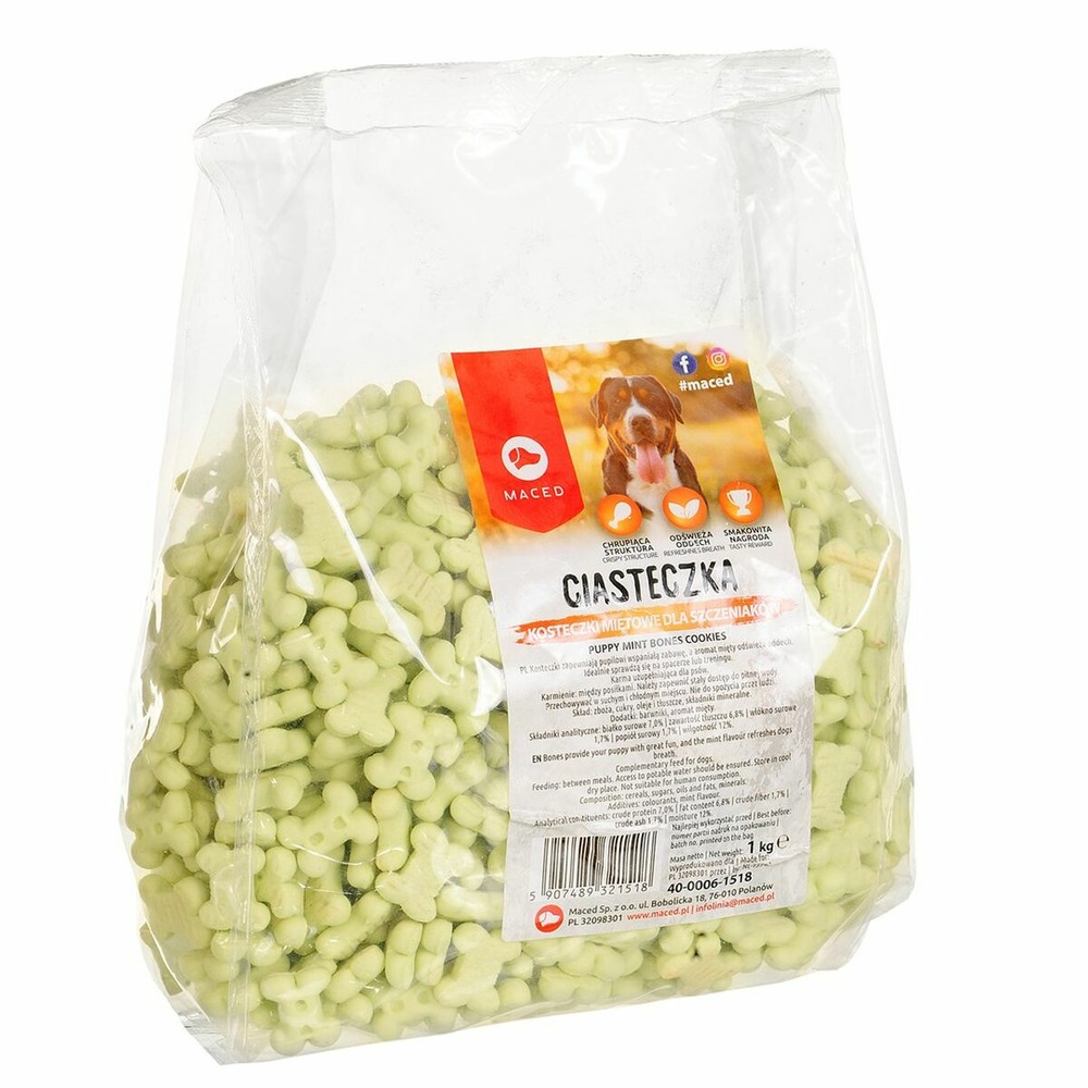 Snack pour chiens maced cookies os menthe viande 1 kg