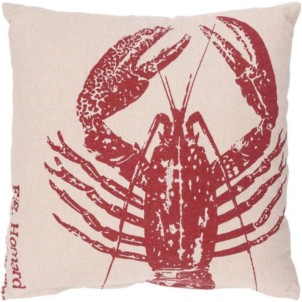 Coussin en coton sea 45 x 45 cm homard rouge