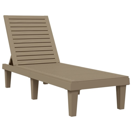 Chaise longue marron clair 155x58x83 cm polypropylène