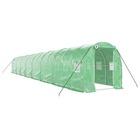 Serre avec cadre en acier vert 32 m² 16x2x2 m