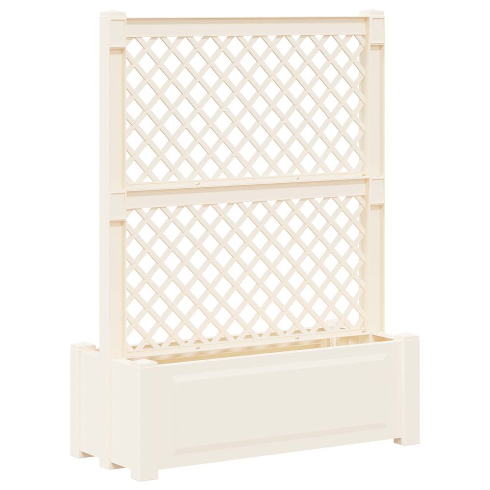 Grand pot avec trellis blanc 99,5 x 43 x 133,5 pp