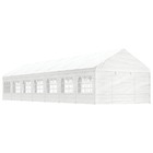 Belvédère avec toit blanc 15,61x4,08x3,22 m polyéthylène