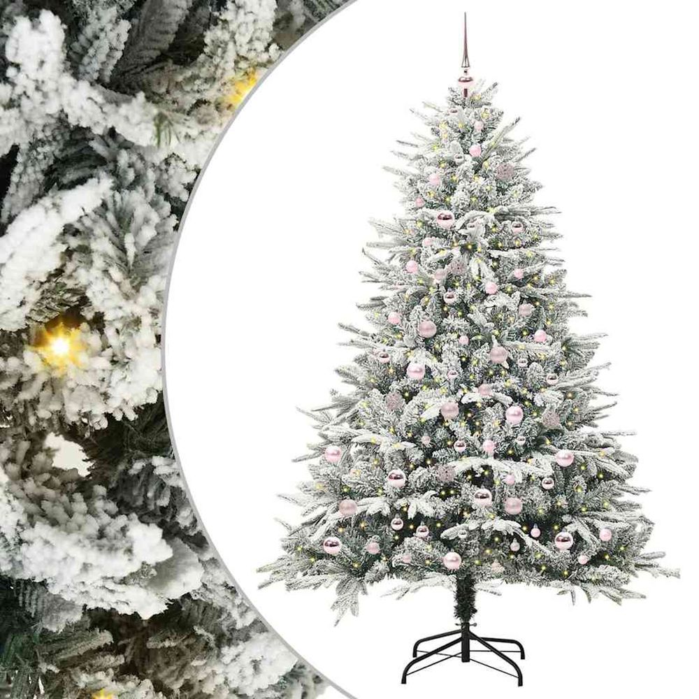 Arbre de noël artificiel pré-éclairé avec ensemble de boules